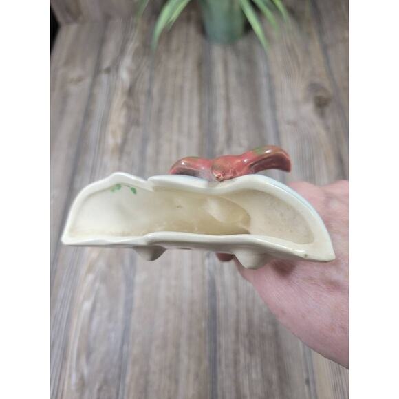 Vintage Wall Pocket Vase, Duck 149144 Cattails & Cornucopia - Picture 4 of 4